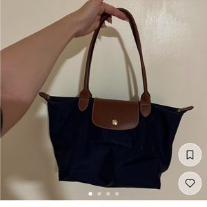 Classic navy Longchamp Le Pliage - small
